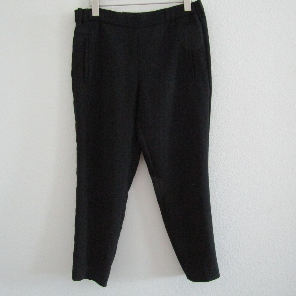 Aritzia Wilfred Pants 2 Black Pull On Tapered Leg Business Casual Work Capsule